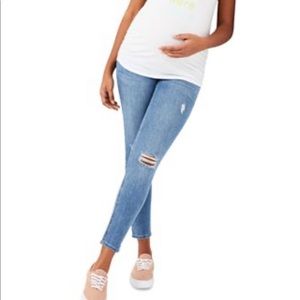 Motherhood Maternity light distressed skinny jean